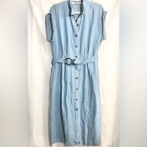 LOFT Light Blue Midi Dress